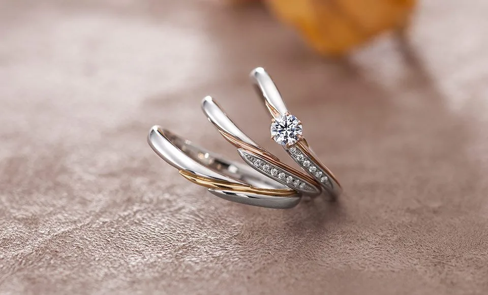 ステルジュラーレ セットリング Mooi 婚約+結婚の重ね付け